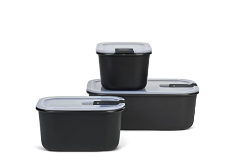 Mepal – Frischhaltedosen set 3-teilig EasyClip – Schüssel mit Deckel & Klickverschluss – Geeignet für Mikrowelle, Dampfgarer, Kühl- und Gefrierschrank – 2 x 450 ml + 1000 ml – Nordic black Mepal – Frischhaltedosen set 3-teilig EasyClip – Schüssel mit Deckel & Klickverschluss – Geeignet für Mikrowelle, Dampfgarer, Kühl- und Gefrierschrank – 2 x 450 ml + 1000 ml – Nordic black von Mepal