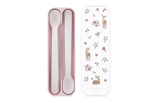 Mepal - Fütterlöffel Mio Little Dutch - Babylöffel - Kleinkind Fütterlöffel - Spülmaschinengeeignet & BPA frei - 2er Set - Fairy Garden von Mepal