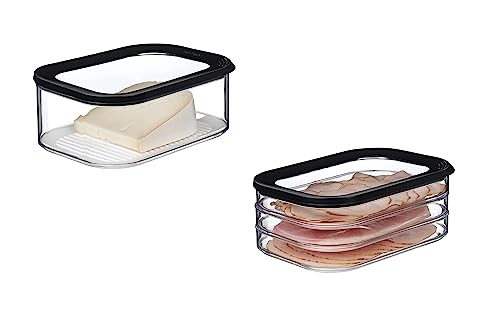 Mepal – Käse- und Wurstdosen-Set Meat and Cheese Nordic Black – Modula Vorratsdosen Set mit Deckel – Frischhaltedose mit Anti-Kondensationseinsatz – Luftdicht & spülmaschinenfest Mepal – Käse- und Wurstdosen-Set Meat and Cheese Nordic Black – Modula Vorratsdosen Set mit Deckel – Frischhaltedose mit Anti-Kondensationseinsatz – Luftdicht & spülmaschinenfest von Mepal