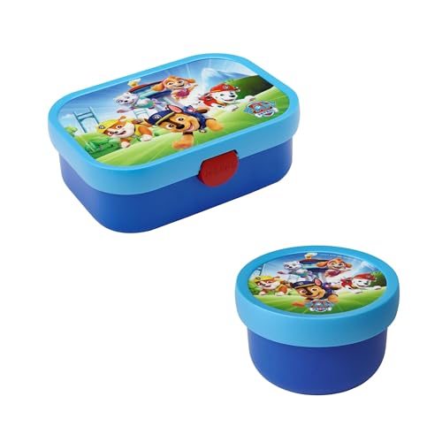 Mepal | Kinder Obst- und Bento Box | Campus meets Fruits | Spülmaschinenfest & BPA-frei | 300 & 750 ml | Mit Fächern, Gabel & Clip-Verschluss | Perfekt für Snacks & Mahlzeiten | Paw Patrol Pups von Mepal