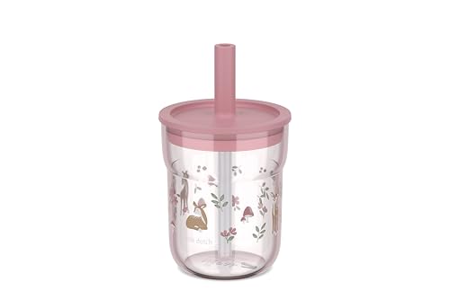 Mepal - Kinderbecher mit Strohhalm Mio Little Dutch - Flexibler Deckel mit insektensicherem Strohhalm - Geeignet für alle Arten von Flüssigkeiten - Verschüttet nicht - 250 ml - Fairy Garden von Mepal