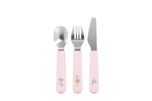Mepal - 3-teiliges Kinderbesteck Set Mio Little Dutch - Fairy Garden - Ab 12 Monate - Inklusive Messer, Gabel & Löffel von Mepal