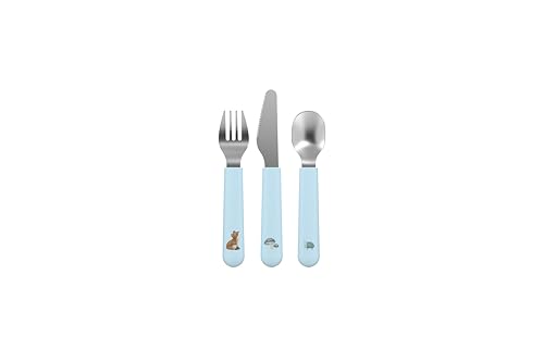 Mepal - 3-teiliges Kinderbesteck Set Mio Little Dutch - Forest Friends - Messer, Gabel & Löffel - Ab 12 Monate - Rostfreier Edelstahl, Kunststoff von Mepal