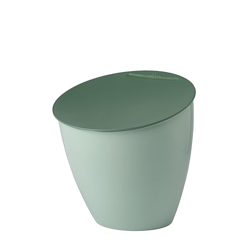 Mepal - Küchenabfalleimer Calypso - Kleiner Mülleimer mit Deckel - Komposteimer Küche - Ideal für die Küchenorganisation - Küchenhelfer & Spülmaschinenfest - 2200 ml - Nordic sage von Mepal