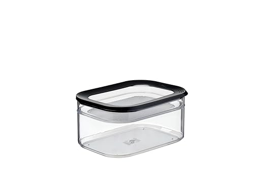 Mepal - Kühlschrankdose Modula - Kühlschrank Vorratsdose mit Deckel - Geeignet zur Aufbewahrung von Fleischprodukten und Käse - Aufbewahrung & Kühlschrankorganizer - 550 + 2000 ml - Black von Mepal