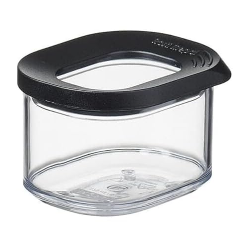 Mepal Transparente Vorratsdosen mit Deckel Mini - Lebensmittelbehälter Rechteckige - Küchenorganizer & Aufbewahrungsbox aus Kunststoff - Vorratsbehälter Luftdicht & Stapelbar - 175 ml - Black von Mepal