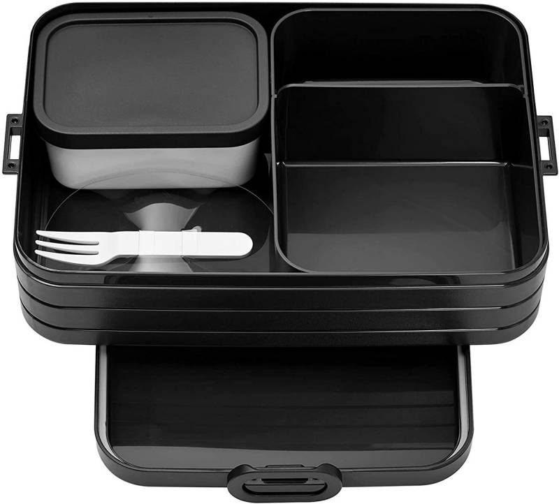 Mepal Lunchbox Bento-Lunchbox Take A Break Black Edition Large – Brotdose mit Fächern von Mepal