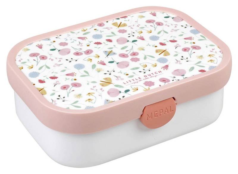Mepal Lunchbox Brotdose CAMPUS, Füllinhalt 750 ml, Rosa, Weiß, Kunststoff, Kunststoff, B 18 cm x T 13 cm, inkl. Gabel und Bento-Einsatz von Mepal