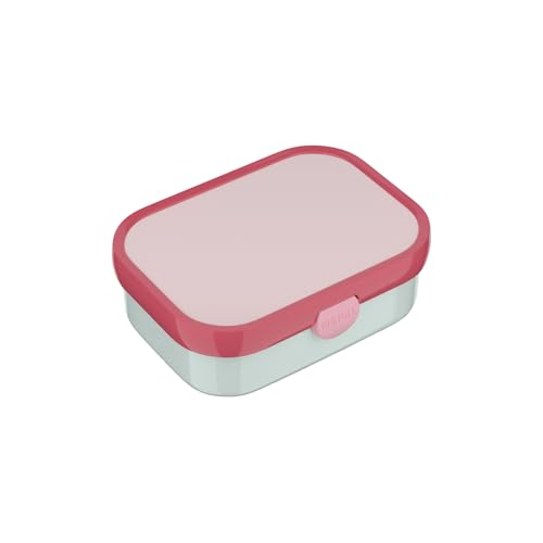 Mepal - Lunchbox Campus - Bento Lunchbox Für Kinder - Brotdose Mit Bento-Fach & Gabel - Meal Prep Box Mit Clip-Verschluss - Spülmaschinenfest - 750 Ml - Cool Mint mit Cool Pink-Deckel von Mepal