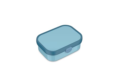 Mepal - Lunchbox Campus - Bento Lunchbox für Kinder - Brotdose mit Bento-Fach & Gabel - Meal Prep Box mit Clip-Verschluss - BPA-frei & Spülmaschinenfest - 750 ml - Cool blue von Mepal