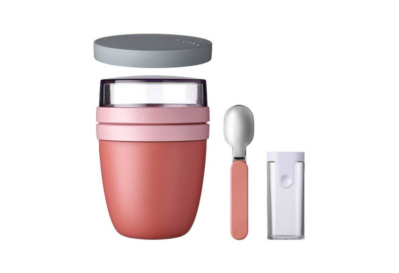 Mepal Lunchbox Ellipse Lunchpot mit Snack-Deckel und Klapplöffel, Material-Mix, (3-tlg) von Mepal
