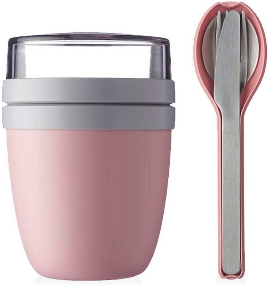 Mepal Lunchbox Lunchpot Plus Besteckset Frühstücksset to Go Becher (Nordic pink) von Mepal