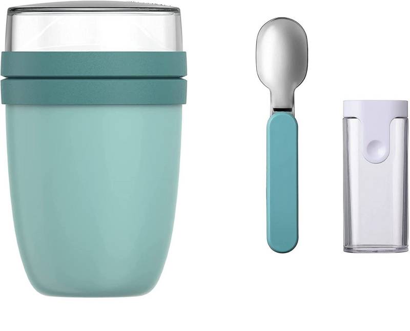 Mepal Lunchbox Lunchpot Set mit faltbaren Löffel, Nordic Green, Thermo-Essensbehälter von Mepal