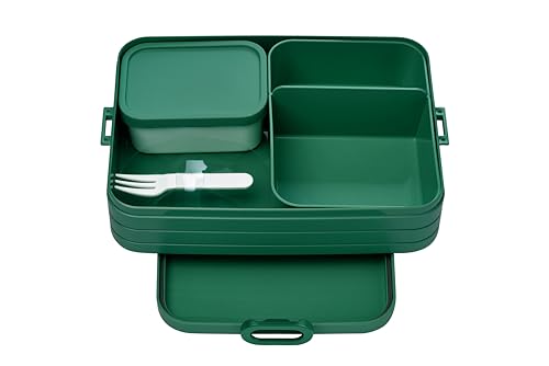 Mepal Bento Brotdose Large Take A Break - Brotdose mit Bento Box - Für 2 Sandwiches oder 4 Brotscheiben - Lunchbox für kleine Snacks & Reste - Brotdose Erwachsene Essenbox mit Fächern - Vivid green Mepal Bento Brotdose Large Take A Break - Brotdose mit Bento Box - Für 2 Sandwiches oder 4 Brotscheiben - Lunchbox für kleine Snacks & Reste - Brotdose Erwachsene Essenbox mit Fächern - Vivid green von Mepal