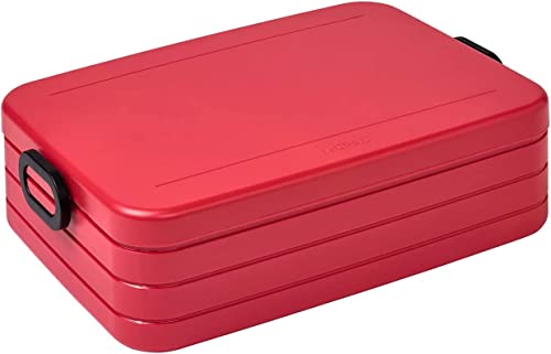 Mepal Brotdose Large – Brotdose To Go - Lunchbox für 4 Sandwiches oder 8 Brotscheiben - Meal Prep Box - Brotdose Erwachsene - Essenbox mit Unterteilung - Nordic red von Mepal