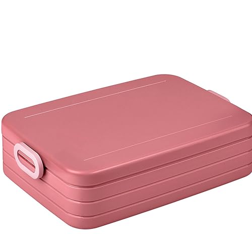 Mepal Brotdose Large – Brotdose To Go - Lunchbox für 4 Sandwiches oder 8 Brotscheiben - Meal Prep Box - Brotdose Erwachsene - Essenbox mit Unterteilung - Vivid mauve von Mepal