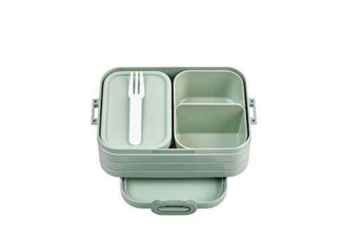 Mepal Bento Brotdose Midi Take A Break - Brotdose mit Bento Box - Für 2 Sandwiches oder 4 Brotscheiben - Lunchbox für kleine Snacks & Reste - Brotdose Erwachsene Essenbox mit Fächern - Nordic sage Mepal Bento Brotdose Midi Take A Break - Brotdose mit Bento Box - Für 2 Sandwiches oder 4 Brotscheiben - Lunchbox für kleine Snacks & Reste - Brotdose Erwachsene Essenbox mit Fächern - Nordic sage von Mepal
