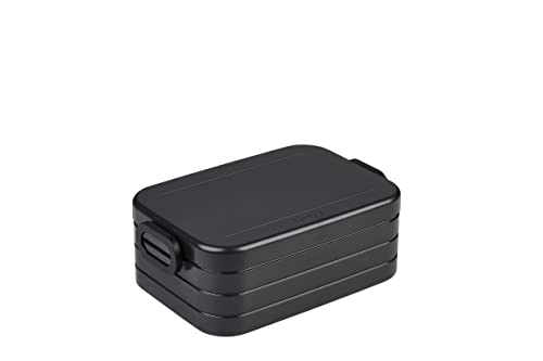 Mepal - Lunchbox Take a Break Midi - Brotdose to Go - Für 2 Sandwiches oder 4 Brotscheiben - Meal Prep Box - Essensbox mit Unterteilung - Spülmaschinenfest - 900 ml - Nordic Black von Mepal