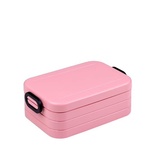 Mepal - Lunchbox Take a Break Midi - Brotdose To Go - Für 2 Sandwiches oder 4 Brotscheiben - Meal Prep Box - Essensbox mit Unterteilung - Spülmaschinenfest - 900 ml - Nordic Pink von Mepal