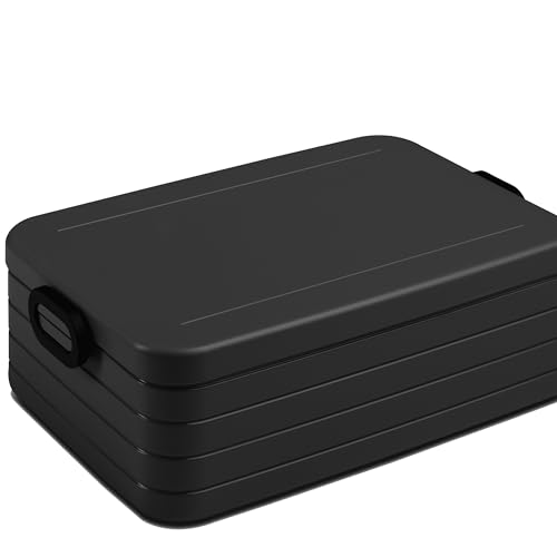 Mepal Brotdose XL – Brotdose To Go - Lunchbox für 12 Brotscheiben - Meal Prep Box - Brotdose Erwachsene - Essenbox mit Unterteilung - Nordic black von Mepal