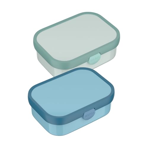 Mepal - Lunchboxen Campus 2er Set - Bento Lunchboxen für Kinder - Brotdosen mit Bento-Fach & Gabel - Meal Prep Box mit Clip-Verschluss - Spülmaschinenfest - 750 ml - Cool blue & Cool mint Mepal - Lunchboxen Campus 2er Set - Bento Lunchboxen für Kinder - Brotdosen mit Bento-Fach & Gabel - Meal Prep Box mit Clip-Verschluss - Spülmaschinenfest - 750 ml - Cool blue & Cool mint von Mepal