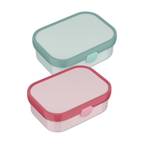 Mepal - Lunchboxen Campus 2er Set - Bento Lunchboxen für Kinder - Brotdosen mit Bento-Fach & Gabel - Meal Prep Box mit Clip-Verschluss - Spülmaschinenfest - 750 ml - Cool pink & Cool mint Mepal - Lunchboxen Campus 2er Set - Bento Lunchboxen für Kinder - Brotdosen mit Bento-Fach & Gabel - Meal Prep Box mit Clip-Verschluss - Spülmaschinenfest - 750 ml - Cool pink & Cool mint von Mepal
