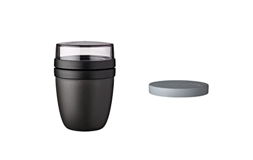 Mepal - Lunchpot Switch Ellipse - mach aus deinem Lunchpot einen Snackpot - Praktischer Müslibecher - Geeignet für Tiefkühler, Mikrowelle & Spülmachine - Nordic Black Mepal - Lunchpot Switch Ellipse - mach aus deinem Lunchpot einen Snackpot - Praktischer Müslibecher - Geeignet für Tiefkühler, Mikrowelle & Spülmachine - Nordic Black von Mepal