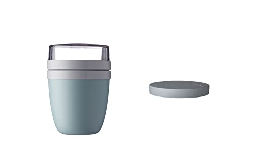 Mepal - Lunchpot Switch Ellipse - mach aus deinem Lunchpot einen Snackpot - Praktischer Müslibecher - Geeignet für Tiefkühler, Mikrowelle & Spülmachine - Nordic Green von Mepal
