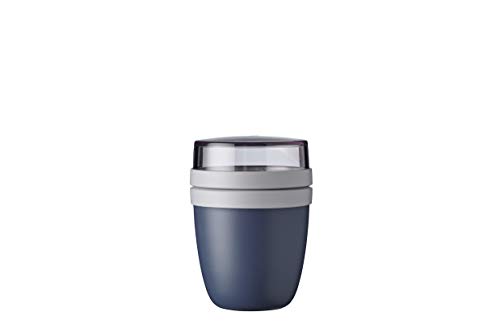 Mepal Müslibecher to go, Klein, praktischer Joghurtbecher to go - Unterteilung für Joghurt & Müsli - Geeignet für Gefrierschrank, Mikrowelle & Spülmaschine - 300 ml + 120 ml - Nordic Denim Mepal Müslibecher to go, Klein, praktischer Joghurtbecher to go - Unterteilung für Joghurt & Müsli - Geeignet für Gefrierschrank, Mikrowelle & Spülmaschine - 300 ml + 120 ml - Nordic Denim von Mepal