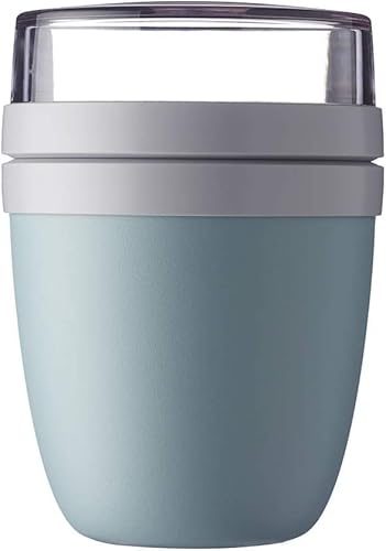 Mepal - Lunchpot Ellipse - Nordic Green – 500 ml praktischer Müslibecher, Joghurtbecher, To go Becher – Geeignet für Tiefkühler, Mikrowelle und Spülmaschine, 700 ml von Mepal