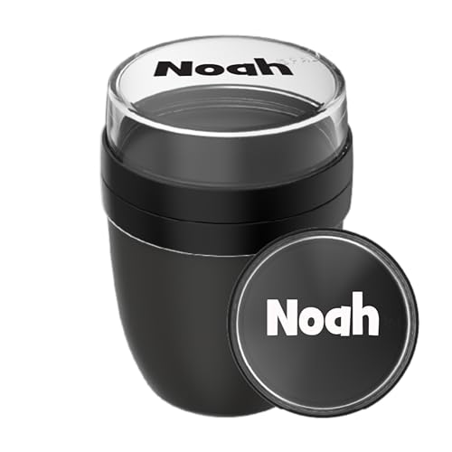 Mepal Müslibecher To Go mit Namen - Personalisierte Joghurtbecher - Lunchpot Ellipse Mini - To Go Becher - Geeignet für Gefrierschrank, Mikrowelle & Spülmaschine - 300 ml + 120 ml - Nordic black Mepal Müslibecher To Go mit Namen - Personalisierte Joghurtbecher - Lunchpot Ellipse Mini - To Go Becher - Geeignet für Gefrierschrank, Mikrowelle & Spülmaschine - 300 ml + 120 ml - Nordic black von Mepal