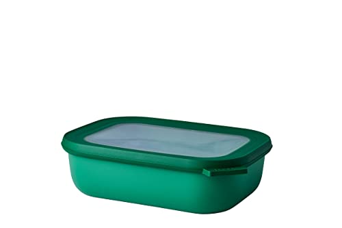 Mepal - Multi Bowl Cirqula Rectangular - Vorratsdose mit Deckel - Geeignet als Luftdichte Aufbewahrungsbox für den Kühlschrank, Mikrowellengeschirr & als Frischhaltedosen - 1000 ml - Vivid green von Mepal
