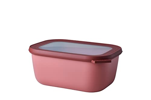 Mepal - Multi Bowl Cirqula Rectangular - Vorratsdose mit Deckel - Geeignet als Luftdichte Aufbewahrungsbox für den Kühlschrank, Mikrowellengeschirr & als Frischhaltedosen - 1500 ml - Vivid mauve von Mepal