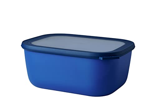 Mepal - Multi Bowl Cirqula Rectangular - Vorratsdose mit Deckel - Geeignet als Luftdichte Aufbewahrungsbox für den Kühlschrank, Mikrowellengeschirr & als Frischhaltedosen - 3000 ml - Vivid Blue von Mepal