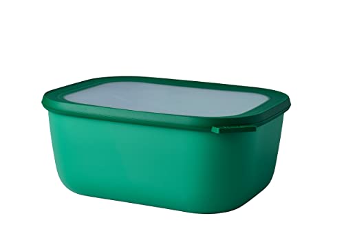 Mepal - Multi Bowl Cirqula Rectangular - Vorratsdose mit Deckel - Geeignet als Luftdichte Aufbewahrungsbox für den Kühlschrank, Mikrowellengeschirr & als Frischhaltedosen - 3000 ml - Vivid green von Mepal