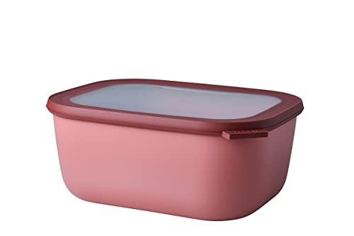 Mepal - Multi Bowl Cirqula Rectangular - Vorratsdose mit Deckel - Geeignet als Luftdichte Aufbewahrungsbox für den Kühlschrank, Mikrowellengeschirr & als Frischhaltedosen - 3000 ml - Vivid mauve von Mepal