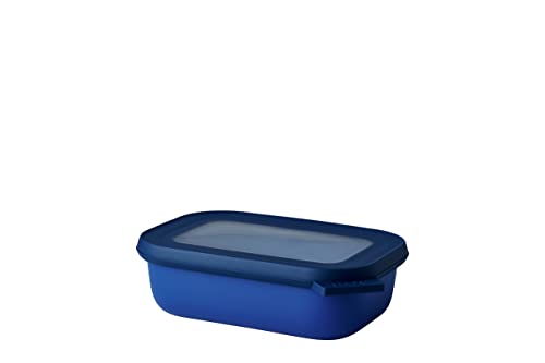 Mepal - Multi Bowl Cirqula Rectangular - Vorratsdose mit Deckel - Geeignet als Luftdichte Aufbewahrungsbox für den Kühlschrank, Mikrowellengeschirr & als Frischhaltedosen - 500 ml - Vivid Blue von Mepal