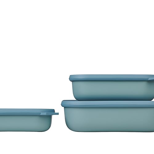 Mepal - Multischale Cirqula Rectangular 3-teiliges Set - Vorratsdosen mit Deckel - Geignet als Aufbewahrungsbox, Kuhlschrank, Gefrierschrank & Mikrowellengeschirr - 500, 1000 & 2000 ml - Nordic Green Mepal - Multischale Cirqula Rectangular 3-teiliges Set - Vorratsdosen mit Deckel - Geignet als Aufbewahrungsbox, Kuhlschrank, Gefrierschrank & Mikrowellengeschirr - 500, 1000 & 2000 ml - Nordic Green von Mepal