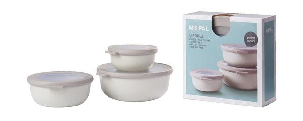 Mepal Starter Set Cirqula                flach Multibowl 3tlg. nordic white von Mepal