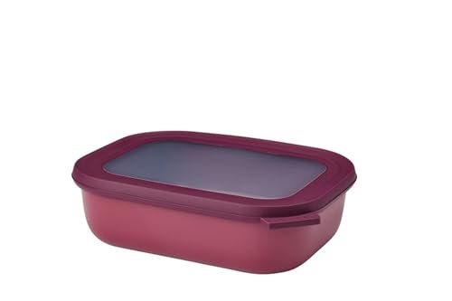 Mepal - Multi Bowl Cirqula Rectangular - Vorratsdose mit Deckel - Geeignet als Luftdichte Aufbewahrungsbox für den Kühlschrank, Mikrowellengeschirr & als Frischhaltedosen - 1000 ml - Nordic Berry von Mepal