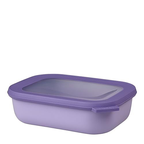 Mepal - Multi Bowl Cirqula Rectangular - Vorratsdose mit Deckel - Geeignet als Luftdichte Aufbewahrungsbox für den Kühlschrank, Mikrowellengeschirr & als Frischhaltedosen - 1000 ml - Nordic Lilac von Mepal