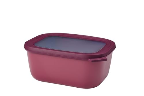 Mepal - Multi Bowl Cirqula Rectangular - Vorratsdose mit Deckel - Geeignet als Luftdichte Aufbewahrungsbox für den Kühlschrank, Mikrowellengeschirr & als Frischhaltedosen - 1500 ml - Nordic Berry von Mepal