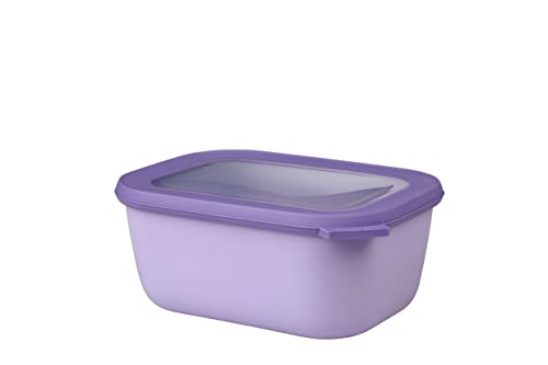 Mepal - Multi Bowl Cirqula Rectangular - Vorratsdose mit Deckel - Geeignet als Luftdichte Aufbewahrungsbox für den Kühlschrank, Mikrowellengeschirr & als Frischhaltedosen - 1500 ml - Nordic Lilac von Mepal