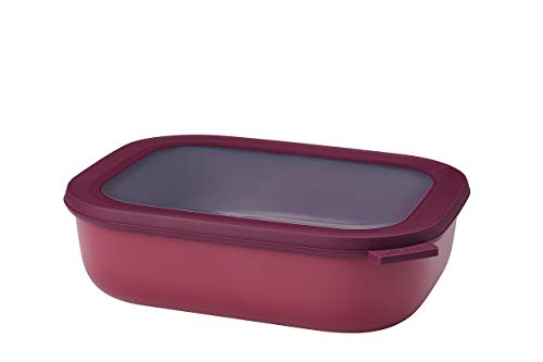 Mepal - Multi Bowl Cirqula Rectangular - Vorratsdose mit Deckel - Geeignet als Luftdichte Aufbewahrungsbox für den Kühlschrank, Mikrowellengeschirr & als Frischhaltedosen - 2000 ml - Nordic Berry von Mepal