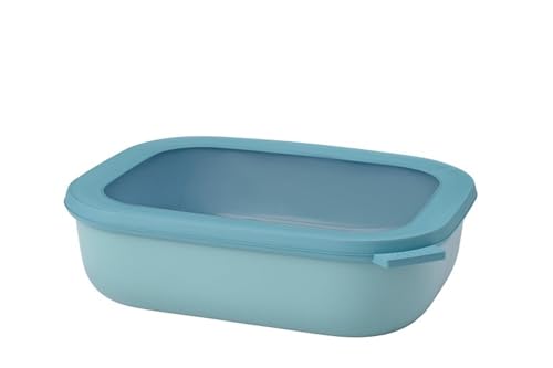 Mepal - Multi Bowl Cirqula Rectangular - Vorratsdose mit Deckel - Geeignet als Luftdichte Aufbewahrungsbox für den Kühlschrank, Mikrowellengeschirr & als Frischhaltedosen - 2000 ml - Nordic Green von Mepal