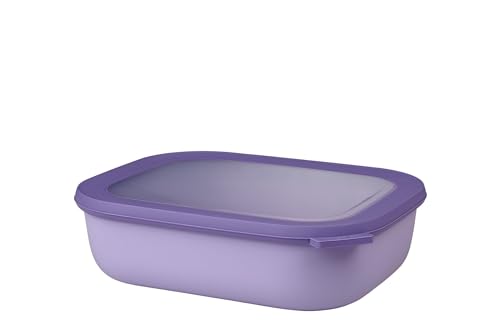 Mepal - Multi Bowl Cirqula Rectangular - Vorratsdose mit Deckel - Geeignet als Luftdichte Aufbewahrungsbox für den Kühlschrank, Mikrowellengeschirr & als Frischhaltedosen - 2000 ml - Nordic Lilac von Mepal