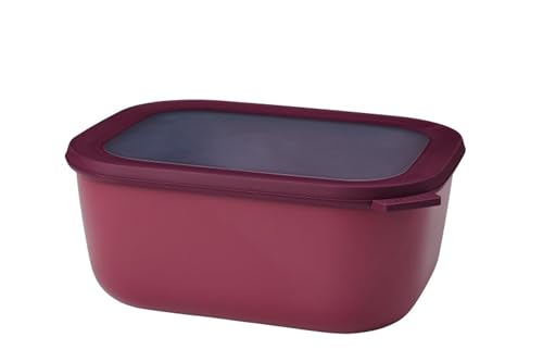 Mepal - Multi Bowl Cirqula Rectangular - Vorratsdose mit Deckel - Geeignet als Luftdichte Aufbewahrungsbox für den Kühlschrank, Mikrowellengeschirr & als Frischhaltedosen - 3000 ml - Nordic Berry von Mepal