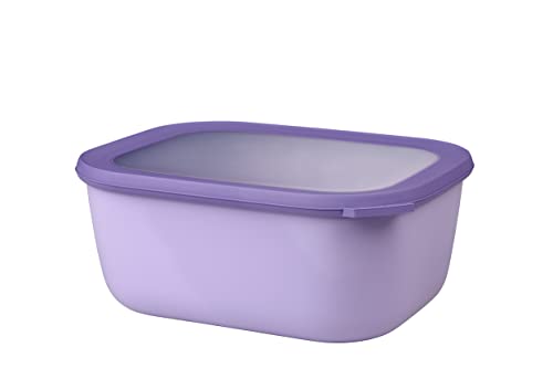 Mepal - Multi Bowl Cirqula Rectangular - Vorratsdose mit Deckel - Geeignet als Luftdichte Aufbewahrungsbox für den Kühlschrank, Mikrowellengeschirr & als Frischhaltedosen - 3000 ml - Nordic Lilac von Mepal