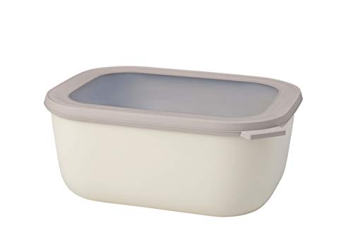 Mepal - Multi Bowl Cirqula Rectangular - Vorratsdose mit Deckel - Geeignet als Luftdichte Aufbewahrungsbox für den Kühlschrank, Mikrowellengeschirr & als Frischhaltedosen - 3000 ml - Nordic White von Mepal