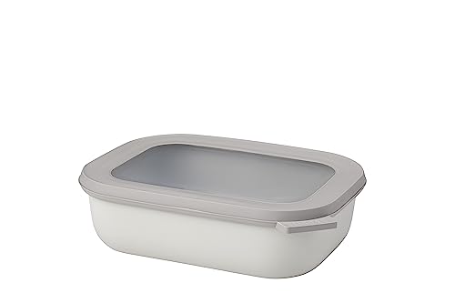 Mepal - Multi Bowl Cirqula Rectangular - Vorratsdose mit Deckel - Geeignet als Luftdichte Aufbewahrungsbox für den Kühlschrank, Mikrowellengeschirr & als Frischhaltedosen - 500 ml - Nordic White von Mepal